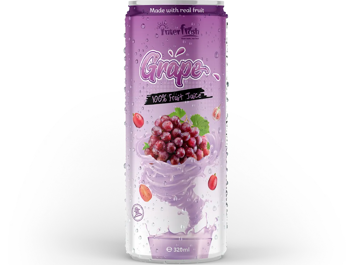 320ml Interfresh 100% Juice Grape No Pulp