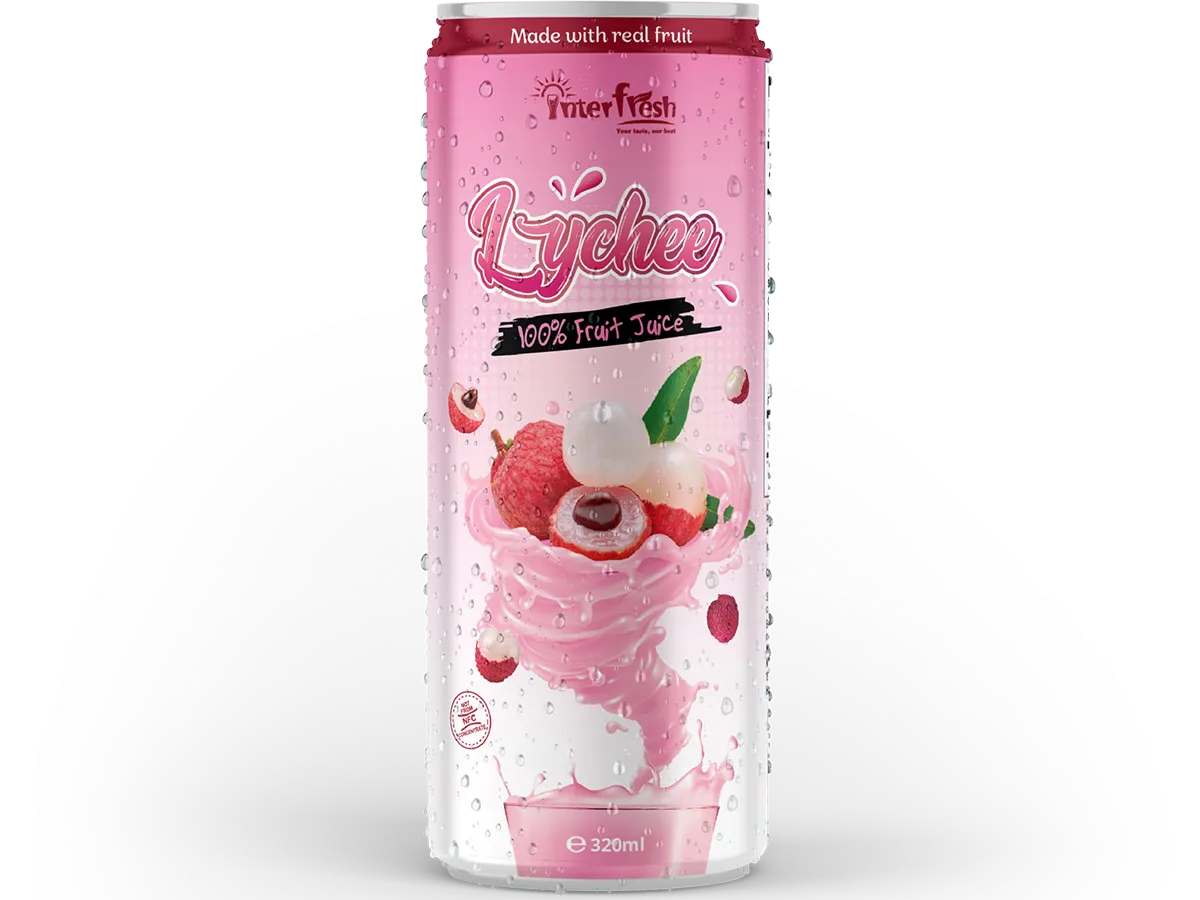 320ml Interfresh 100% Juice Lychee No Pulp